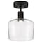 Access Lighting Port Nine Chardonnay, Chardonnay LED SemiFlush, Matte Black Finish, Clear Glass 63147LEDD-MBL/CLR - alternate 1